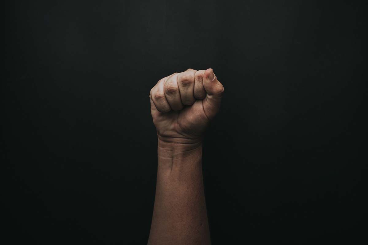 hand left human fist fist