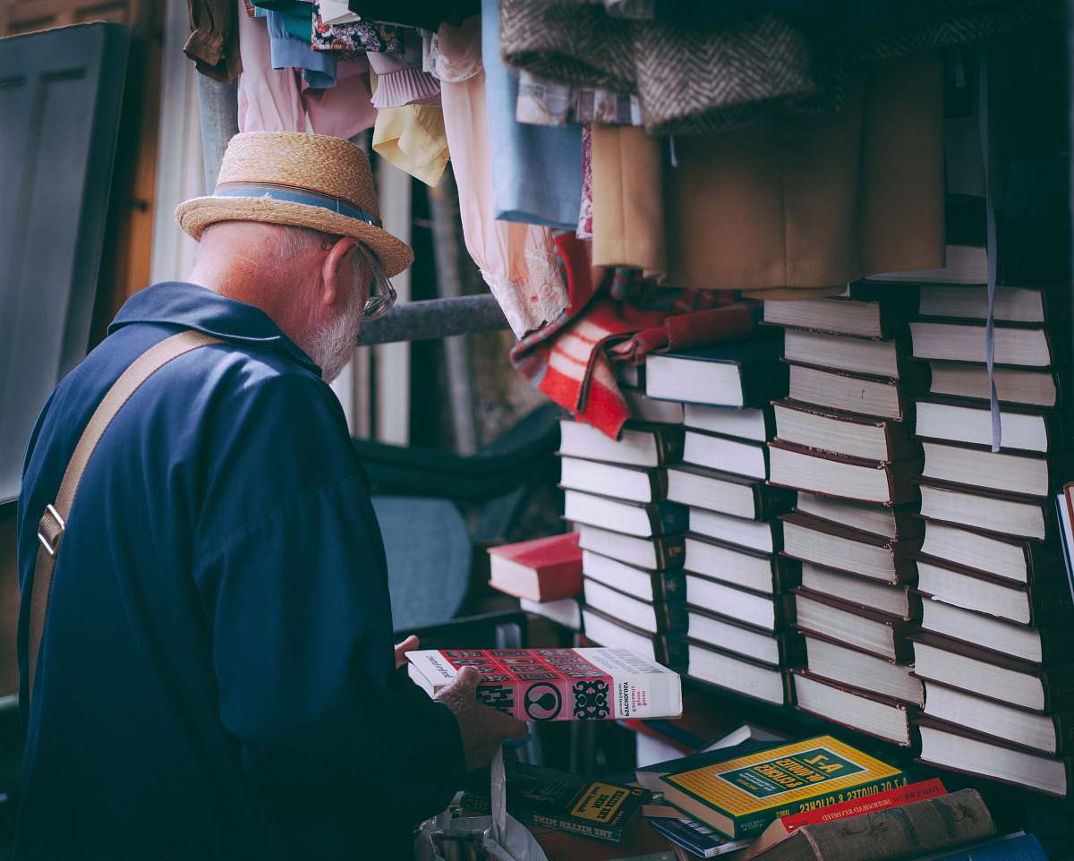 book man holding book man