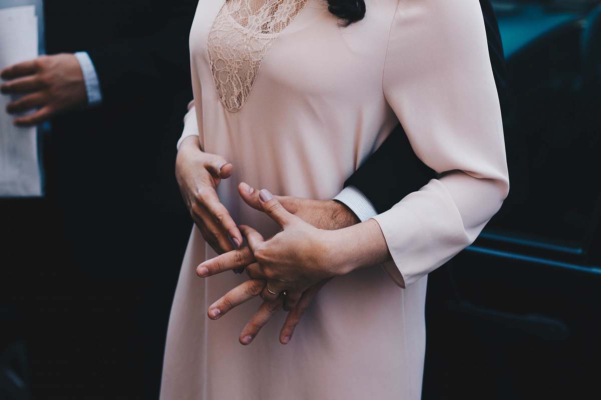 human woman standing near car people