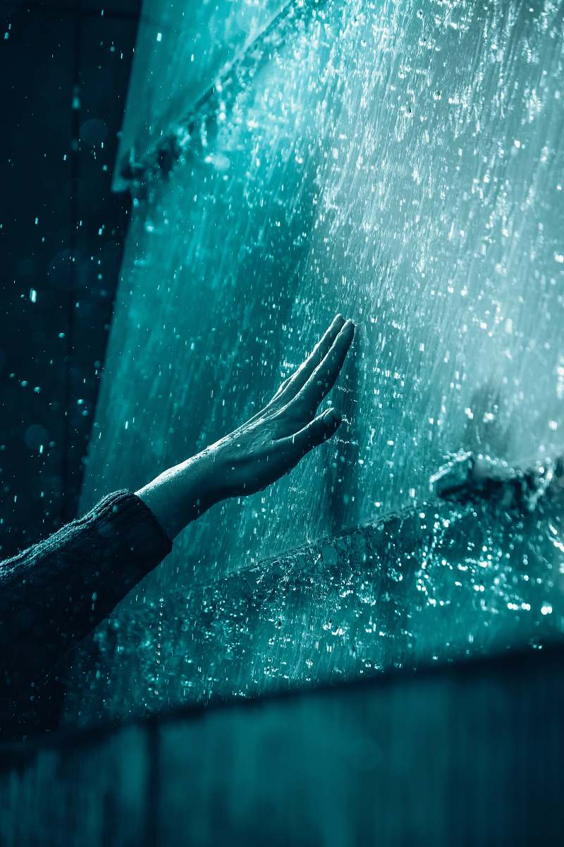 blue person touching the wall backgrounds