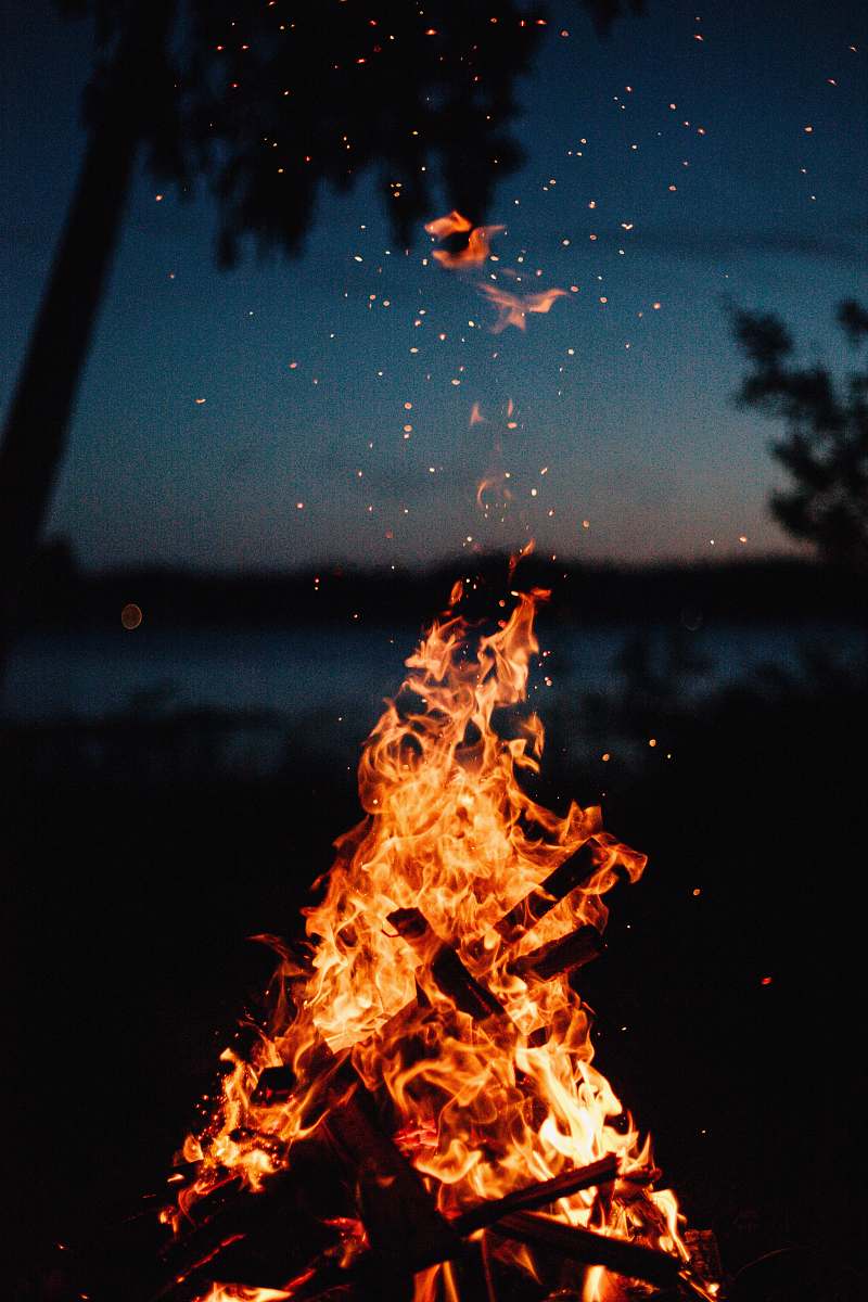 flame close view of bonfire leisure activities