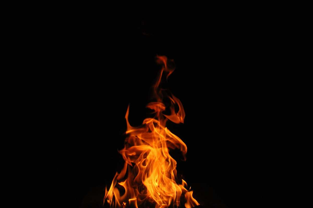 flame red flame human