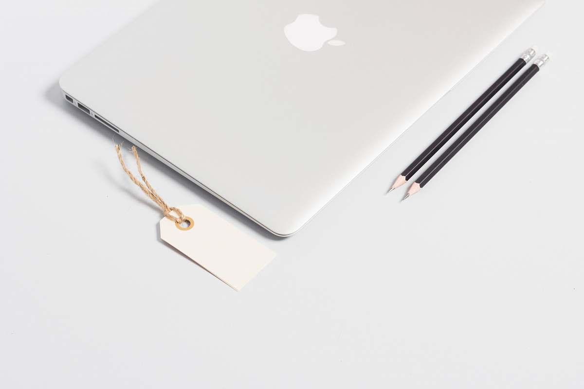 spain closeup photo of MacBook Air near pencils laptop