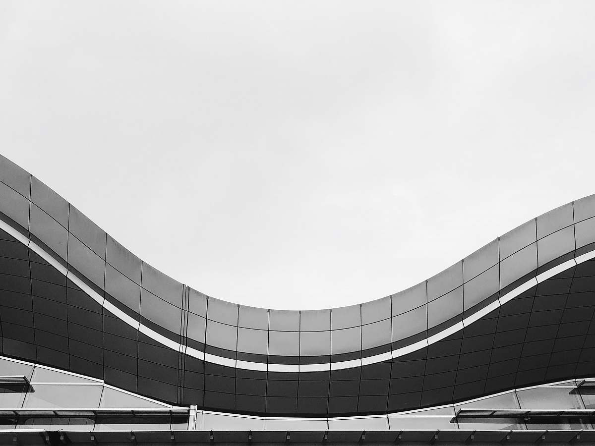 building gray concrete structure black-and-white