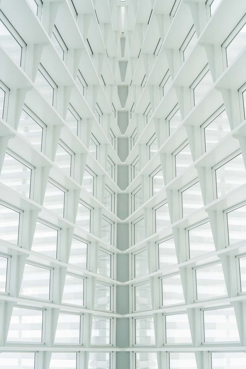 grey photo of glass frames window