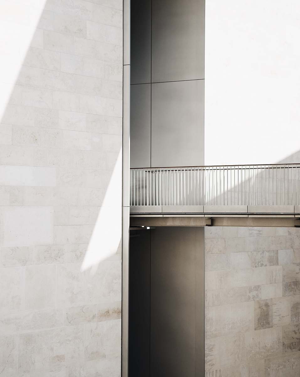 white white concrete bridge grey