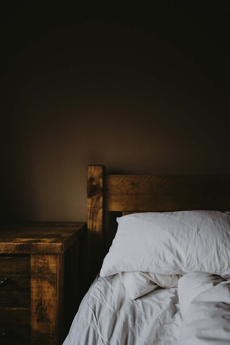 furniture brown wooden bed frame and nightstand wooden