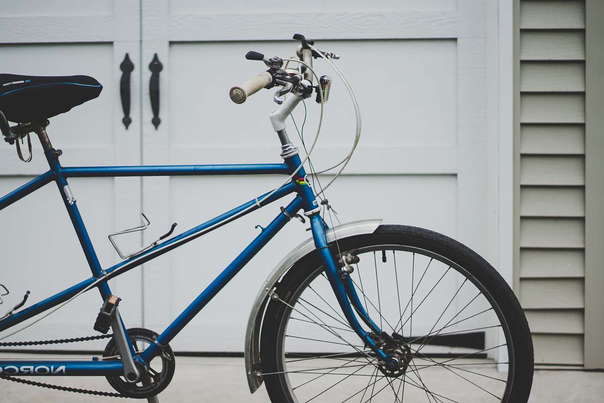 bike blue rigid bike transportation