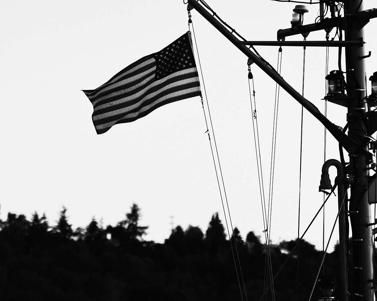white American flag stripe