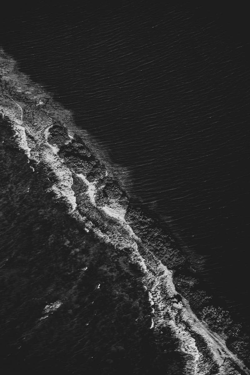 sea areal photo of sea wave ocean