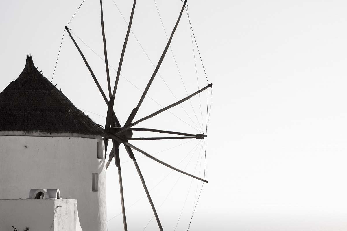 boat black and white wind mill transportation
