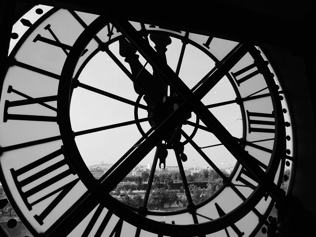black brown tower clock time