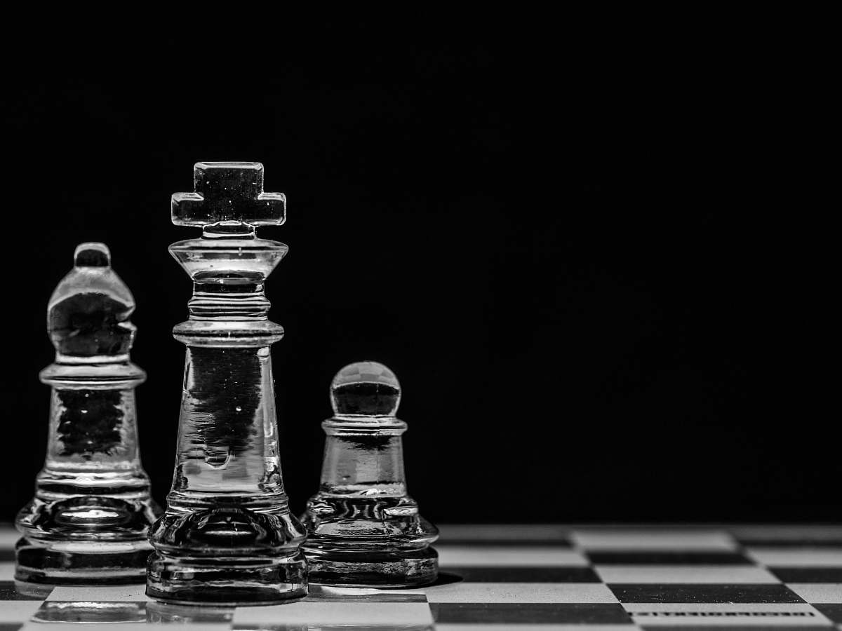 game clear glass chess piece grey