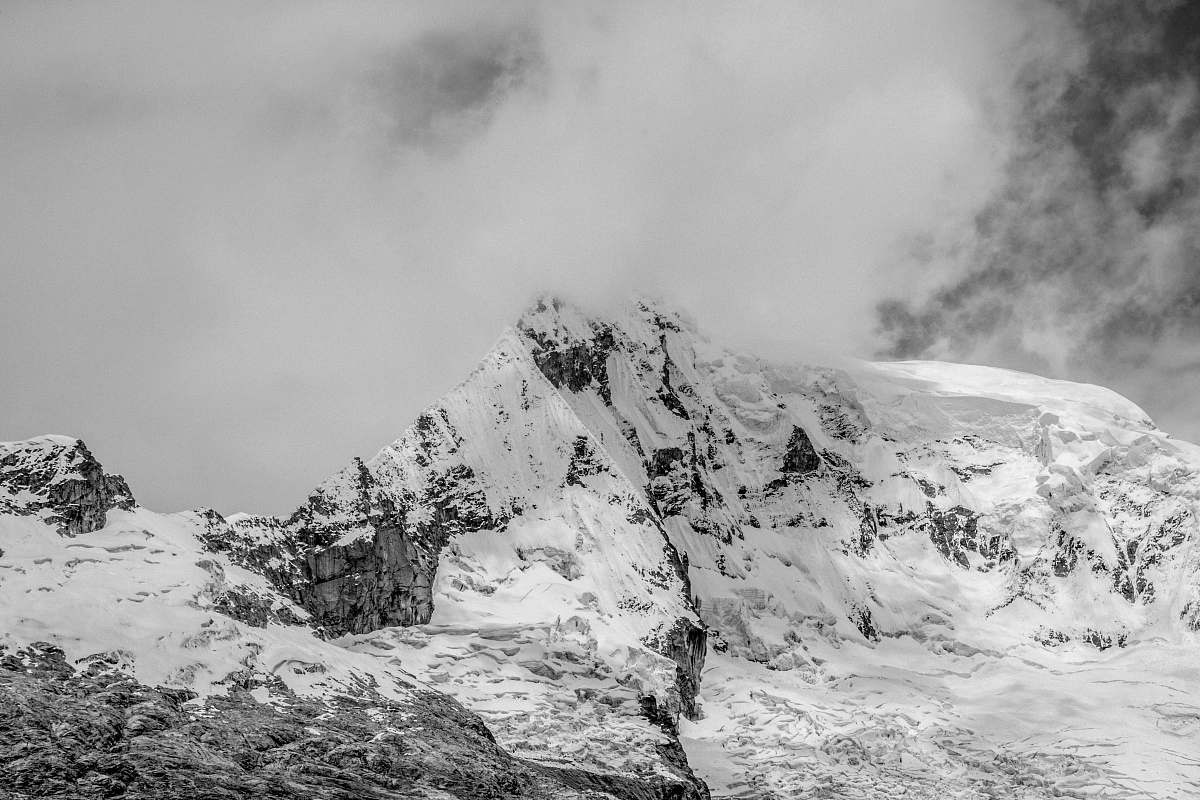 mountain fog on top of mountain nature