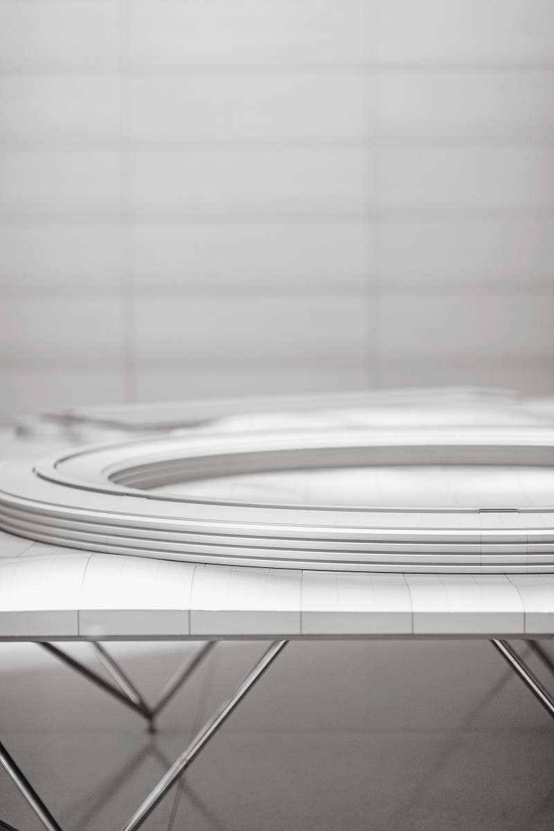 text glass plates on table white