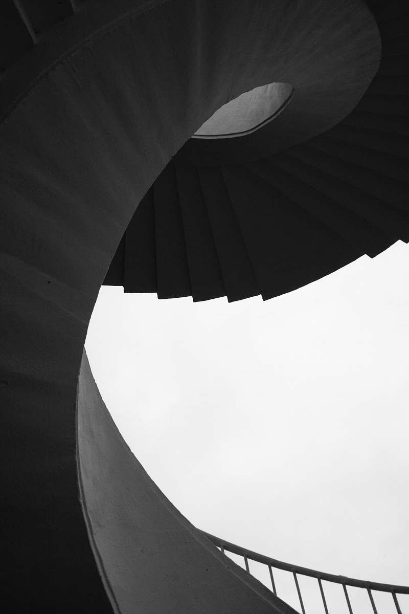 banister gray concrete stair close-up photography handrail