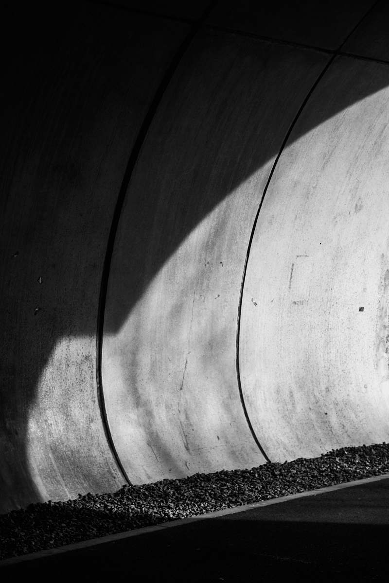 tunnel gray concrete wall concrete