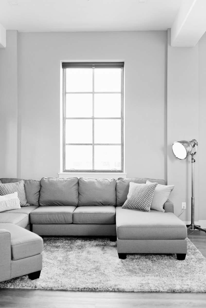 furniture gray fabric sectional sofa couch