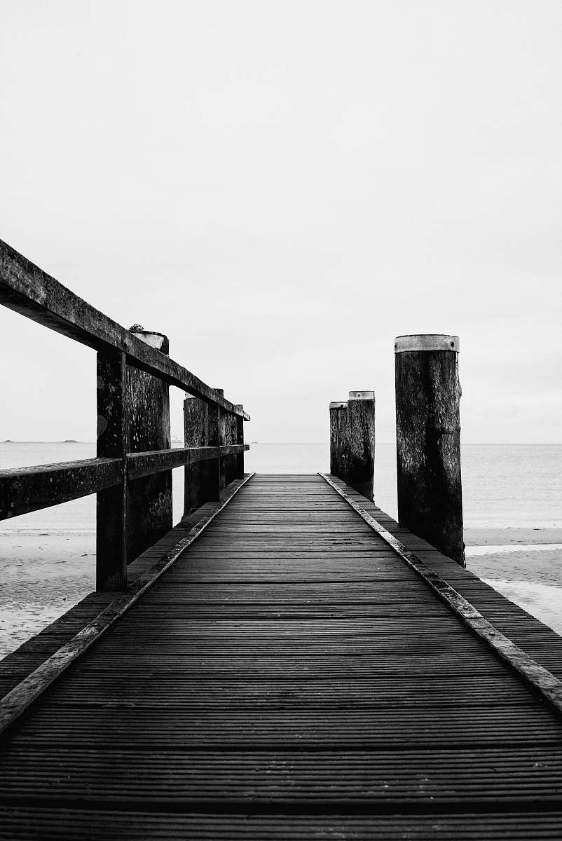 Water Gray Wooden Deck Waterfront Image Free Photo