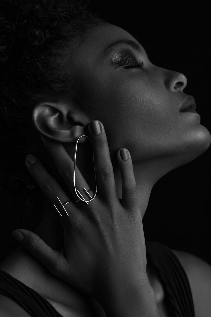 human grayscale photo of a woman's profile person