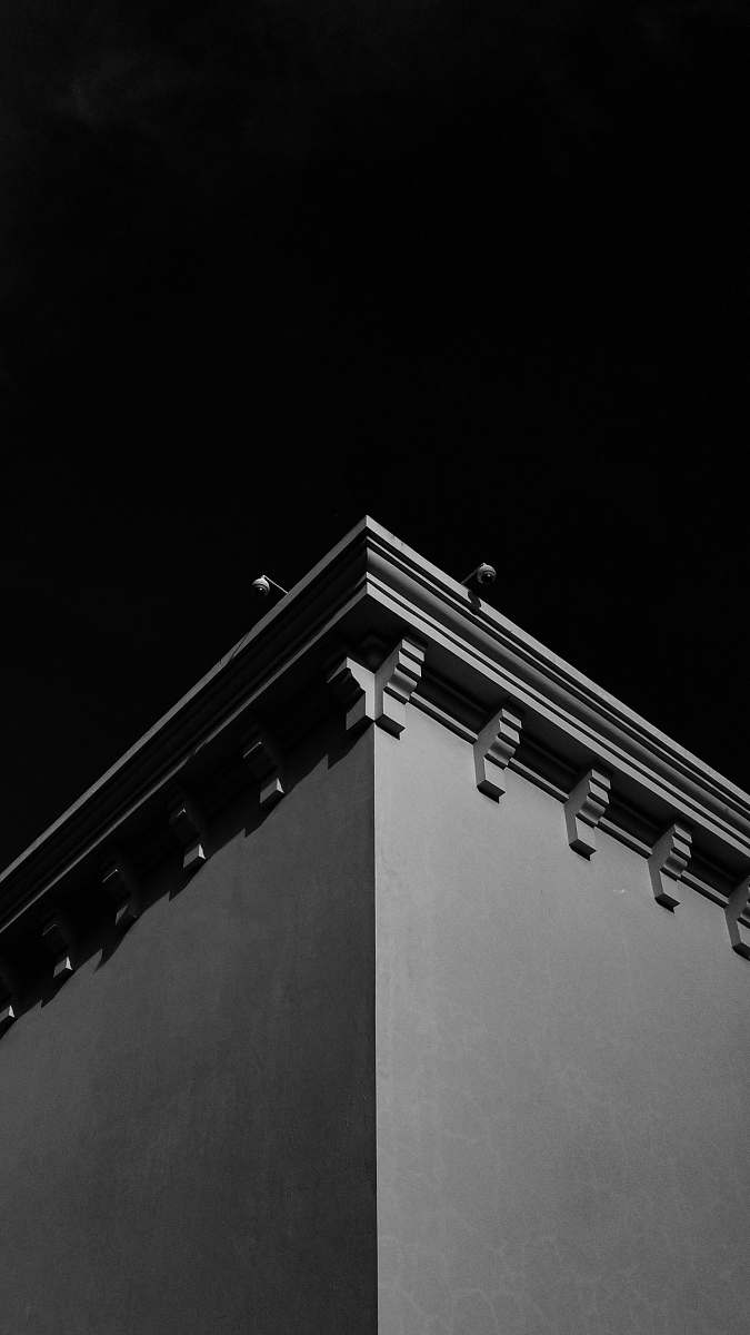 grey grayscale photo of building nature
