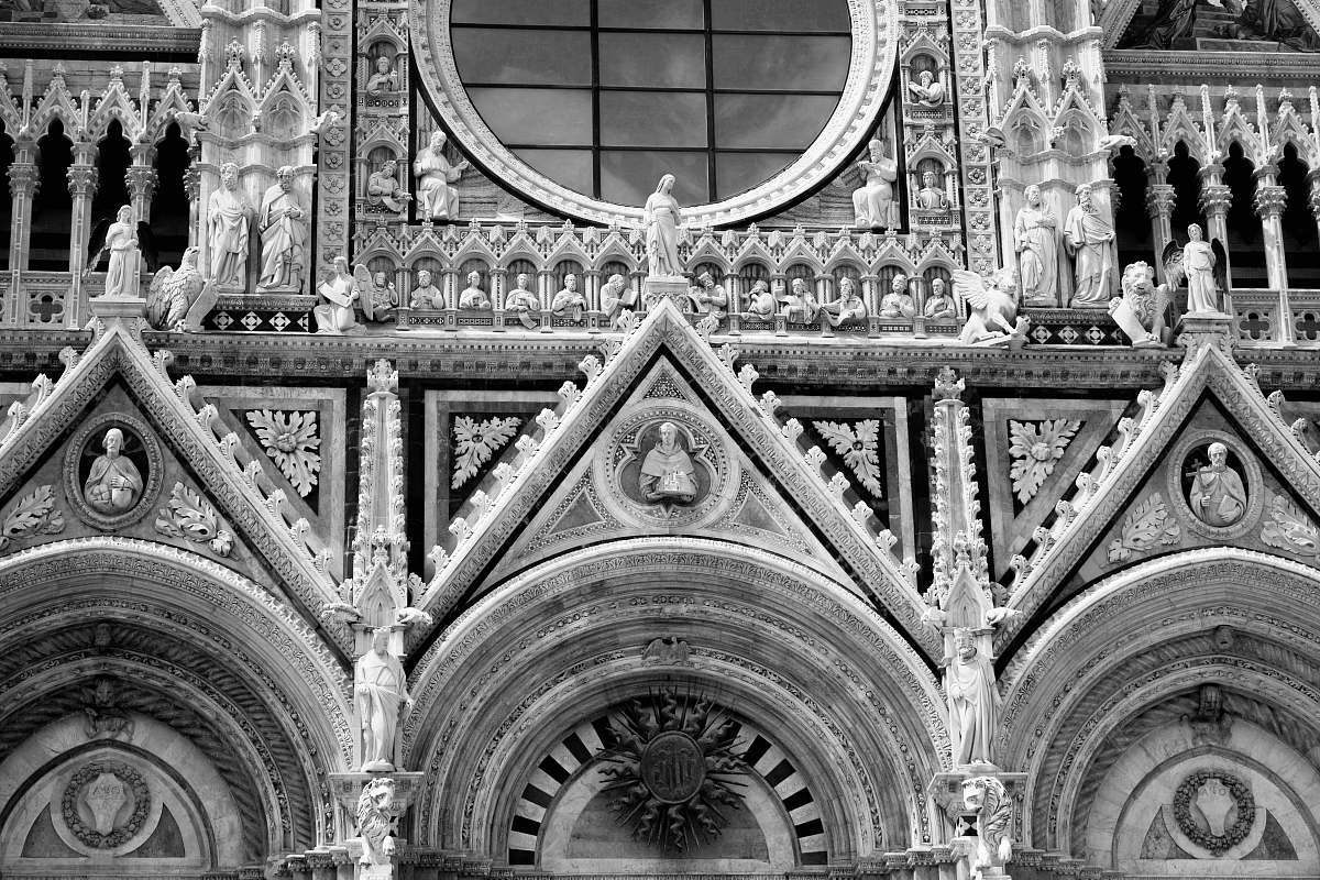 architecture grayscale photo of gray and black building building