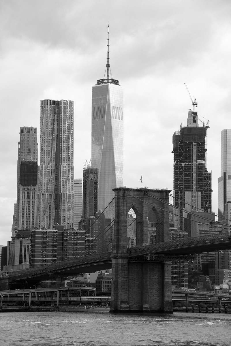 building grayscale photo of high-rise buildings architecture
