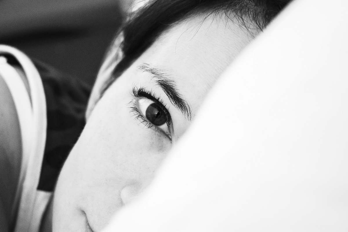 person grayscale photo of woman face