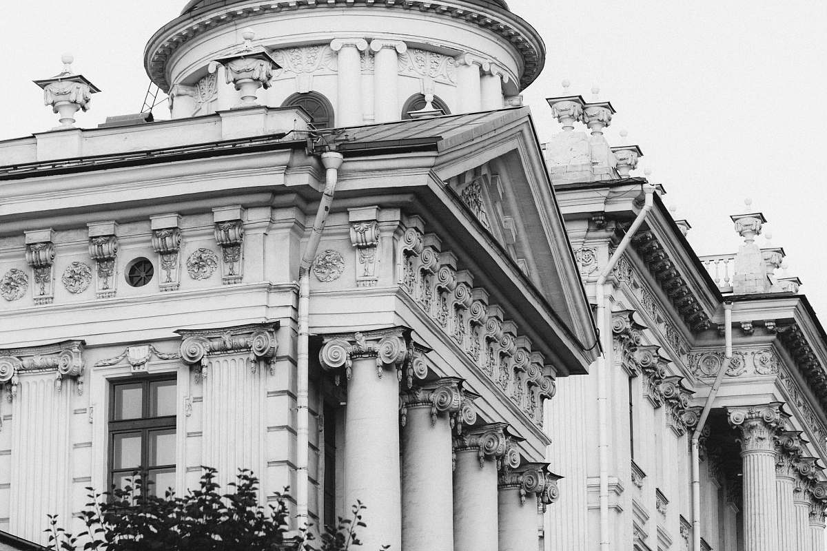 architecture grayscale photography of concrete building building