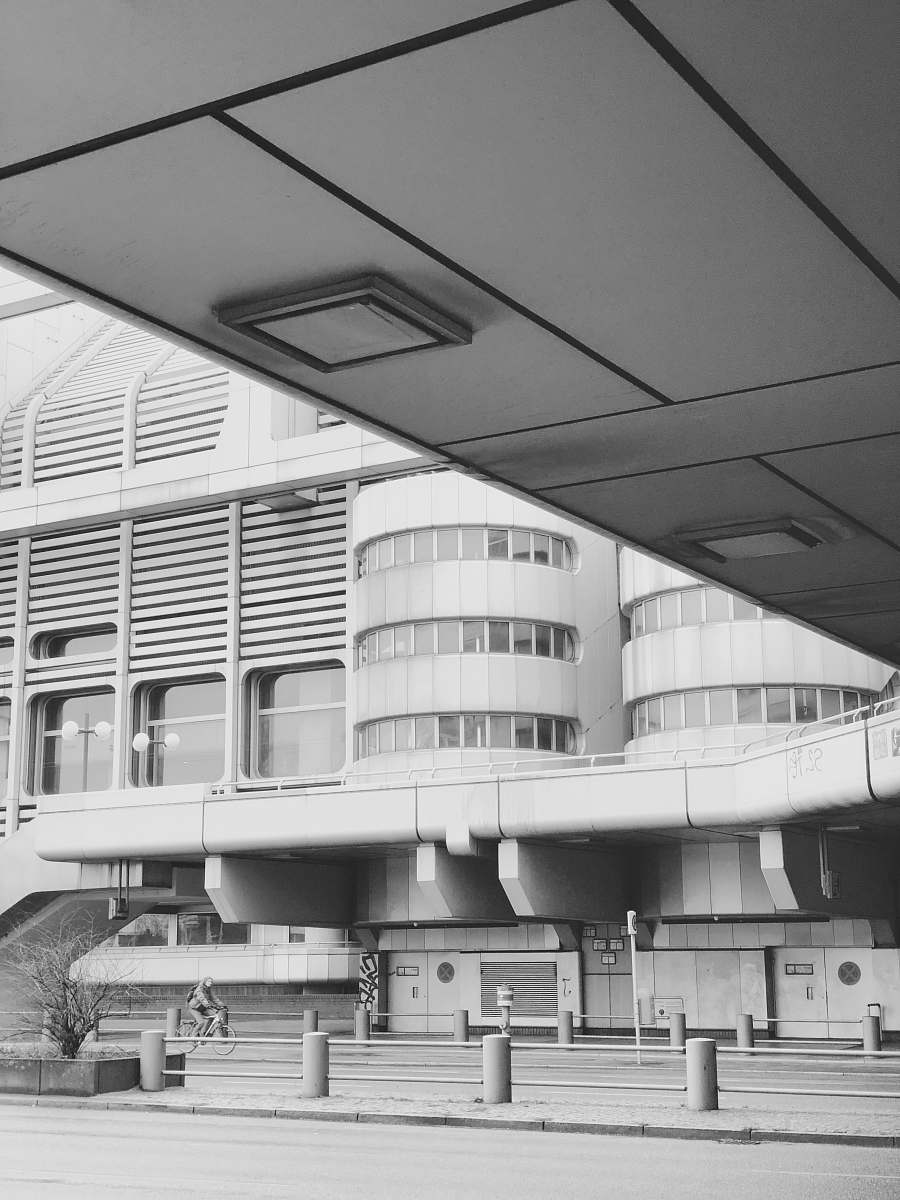 grey grayscale photography of concrete building berlin