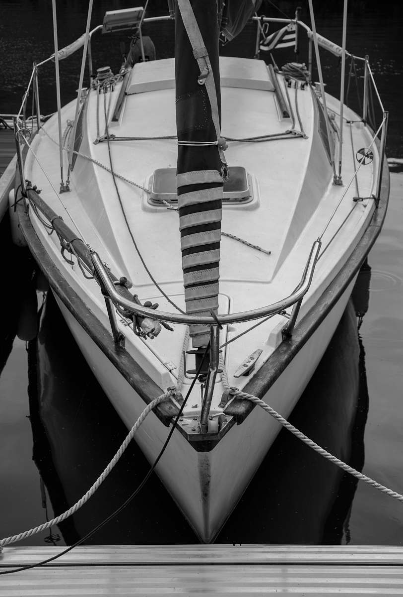 grey grayscale photography of powerboat vessel