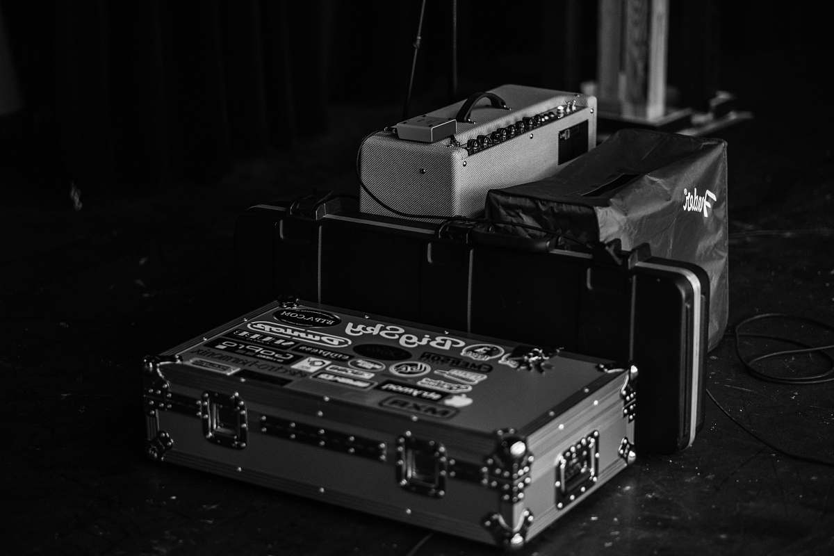 grey grayscale photography of suitcase white