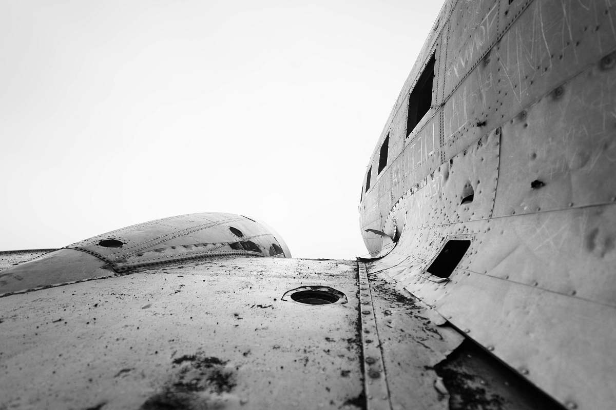 iceland grey asphalt road plane
