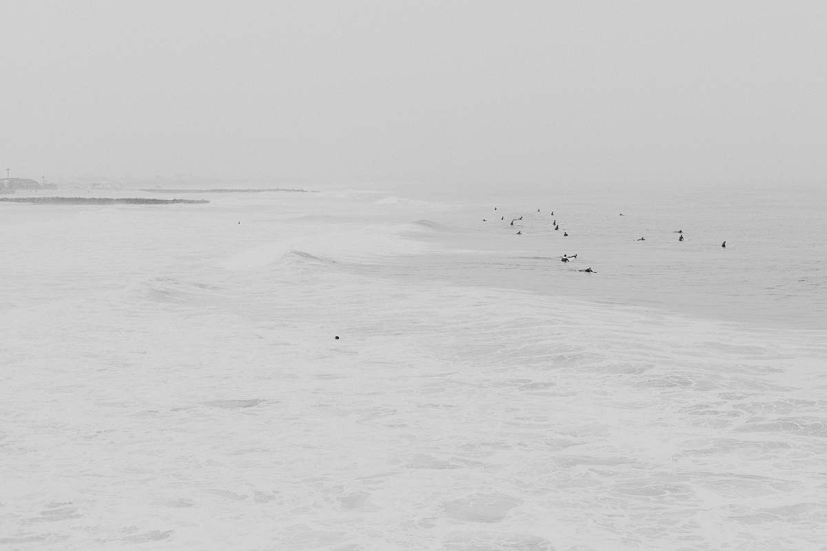 grey landscape photography of body of water sea