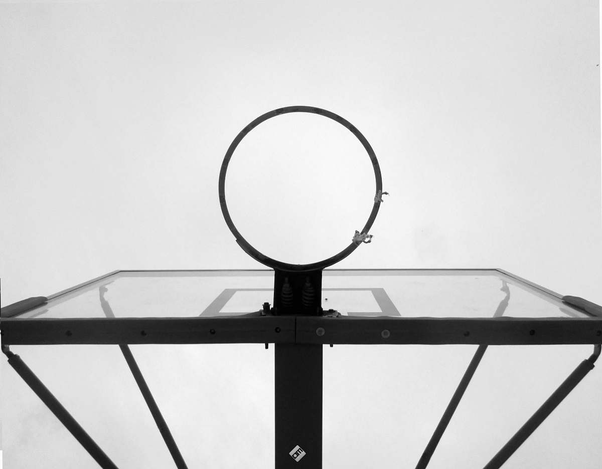 ulaanbaatar low angle photograph ogblack and white basketball hoop mongolia