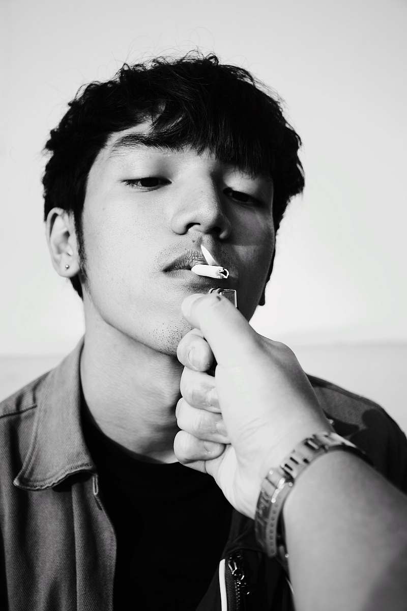 person man smoking human