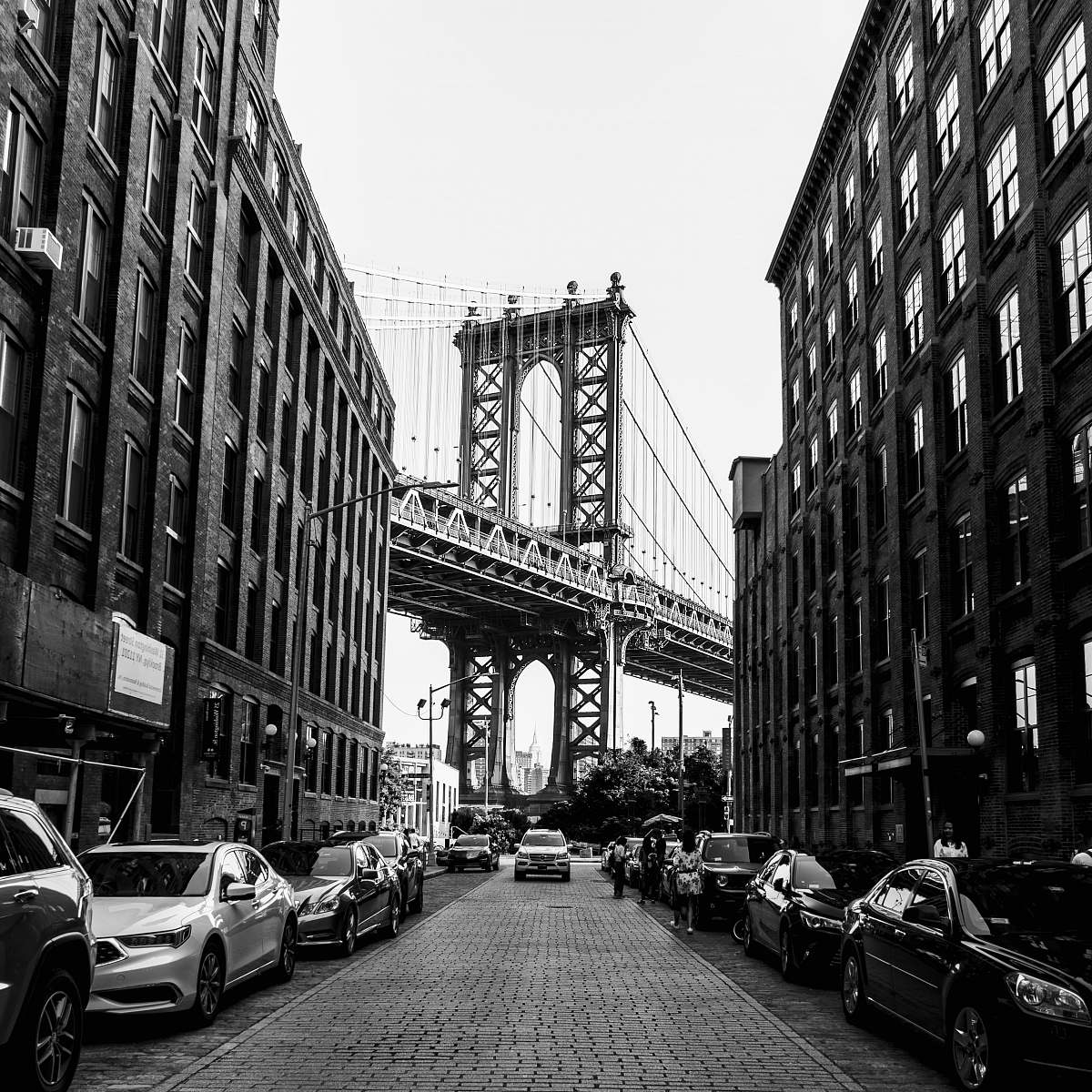city Manhattan Bridge, New York during daytime building