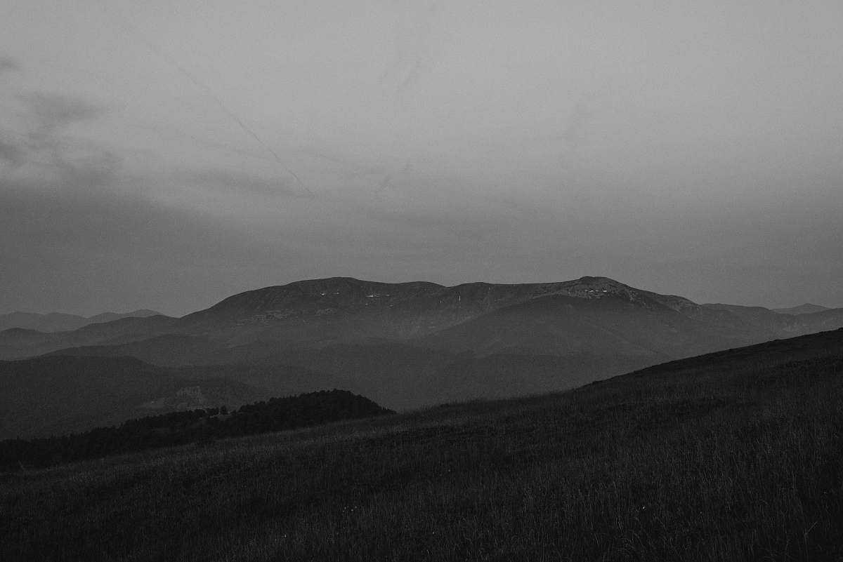 mountain mountain covered with fogs view nature