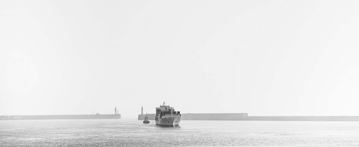 grey ship on sea boat