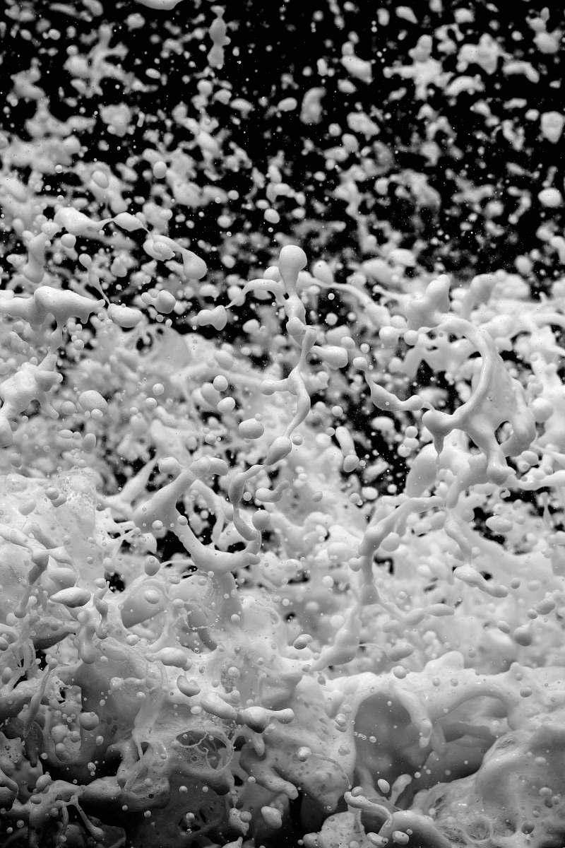 water splash of water grayscale photography foam