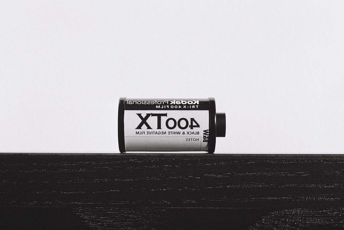 grey white and black Kodak Professional 400TX film midtown