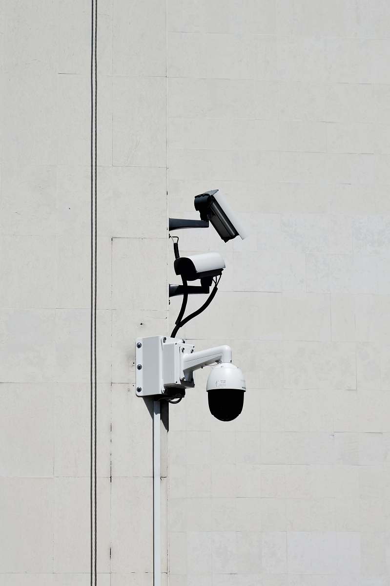 budapest white CCTV cameras during daytime hungary