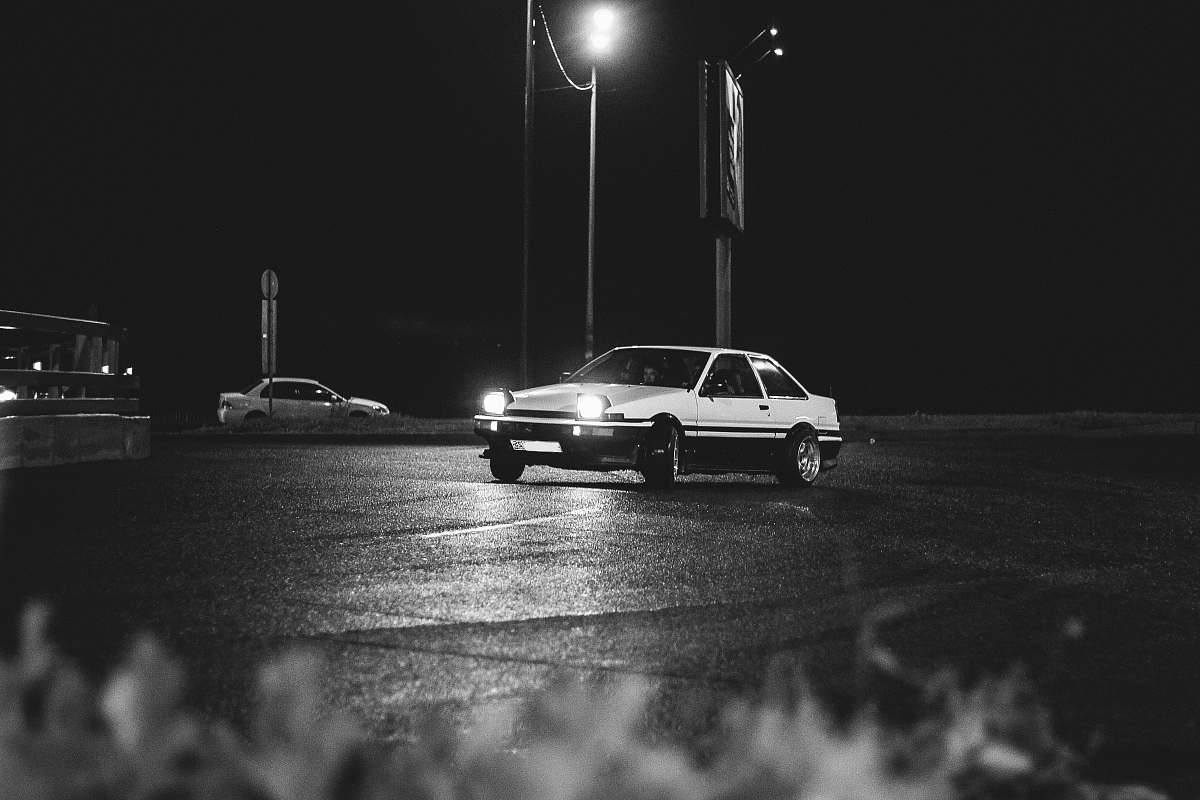 automobile white coupe car
