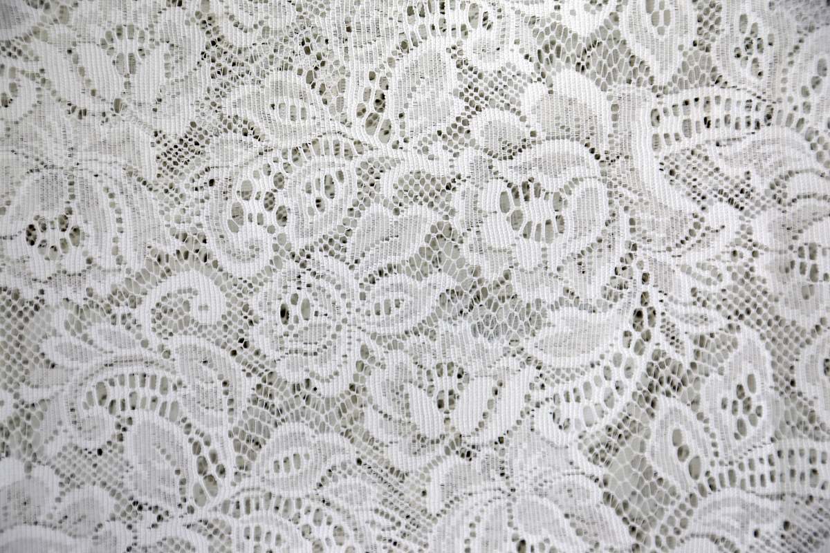 grey white floral textile lace