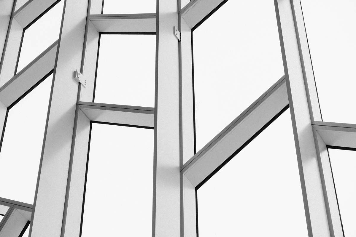 calgary white framed glass building ab