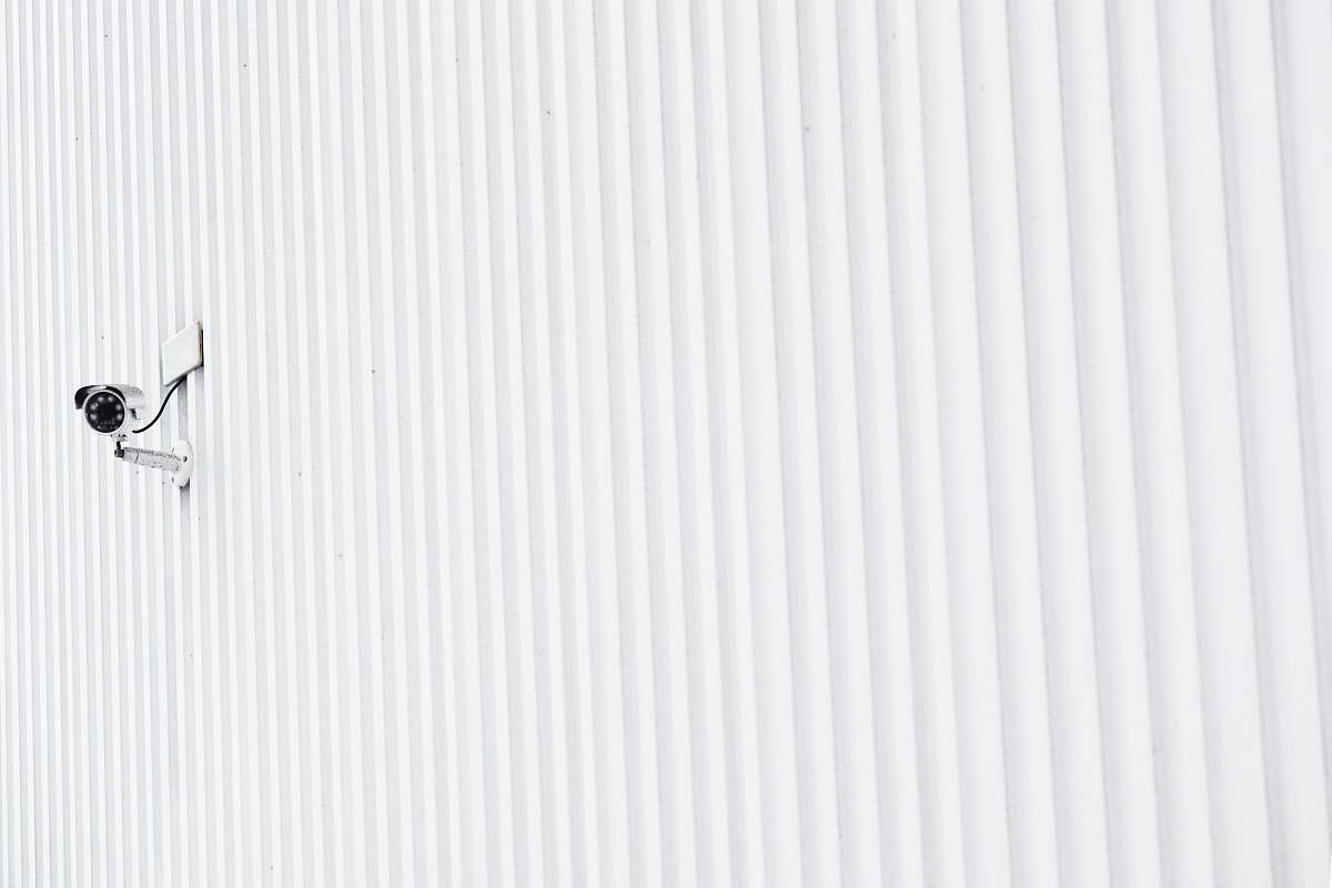 white white security camera home decor