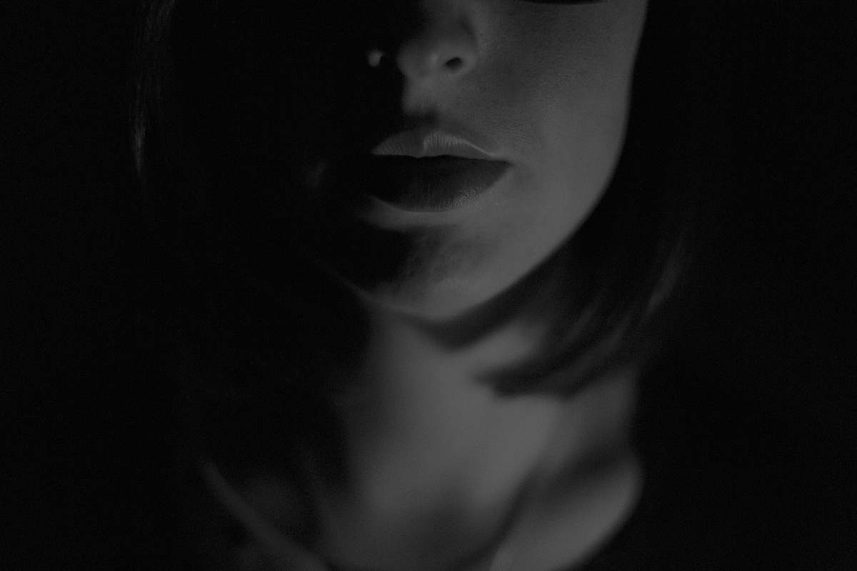 people woman face grayscale photography person