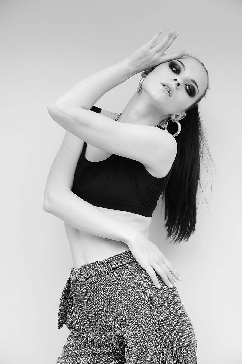 clothing woman taking selfie apparel