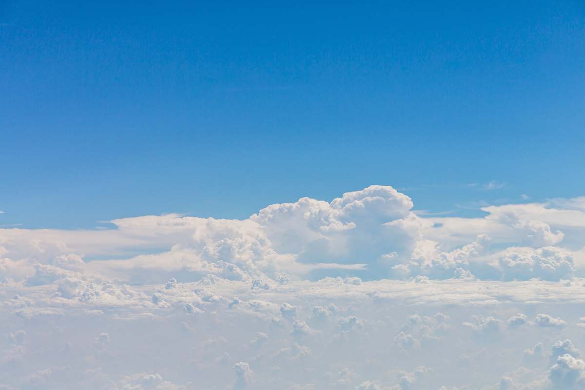 sky bird's eye view photo of sea of white clouds cloud
