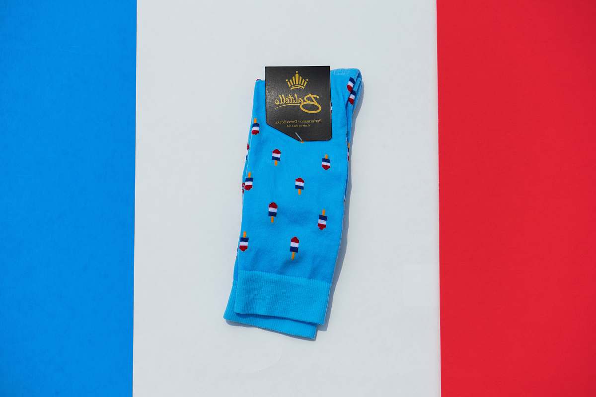 socks blue textile sock